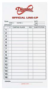 diamond softball baseball lineup cards baseball equipment gear little league baseball lineup card